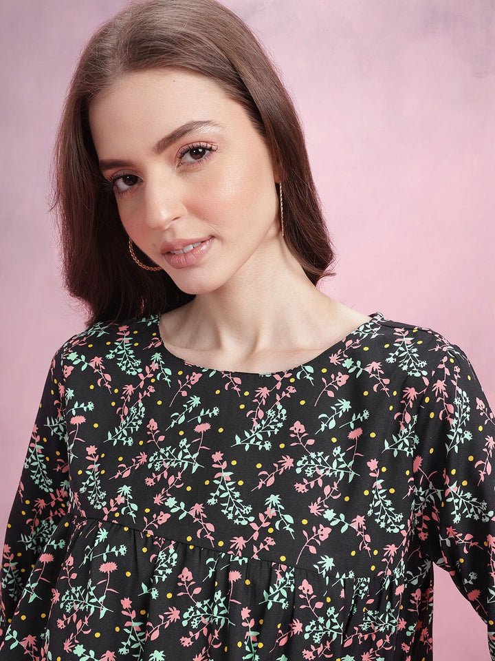 DressBerry Floral Print Empire Top