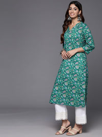 Varanga Floral Printed Gotta Patti Pure Cotton Kurta