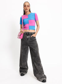 DressBerry The Patchwork Passion Ribbed Top