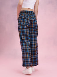 DressBerry Women Checked Pleated Trousers