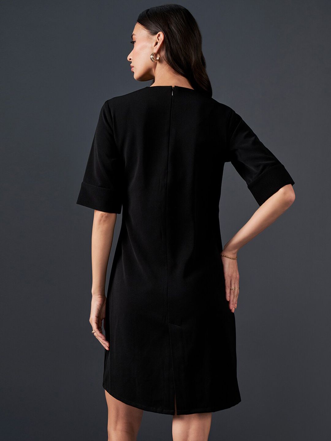 AND Round Neck A-Line Dress