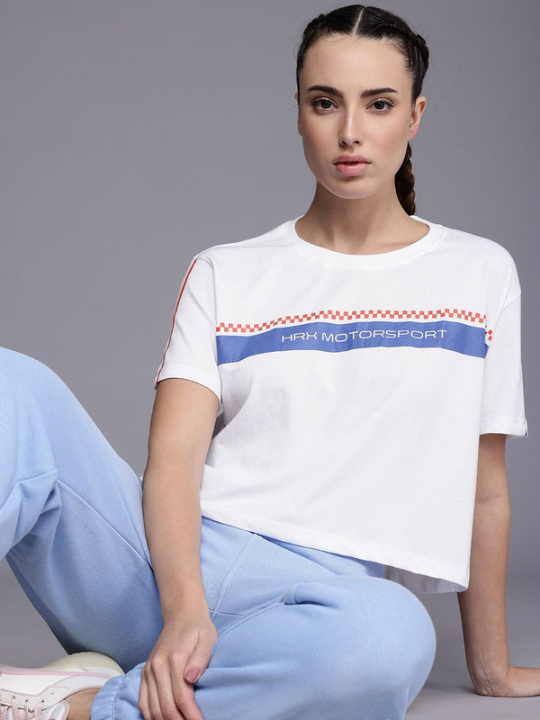 HRX by Hrithik Roshan HRXGT Brand Logo Printed Drop-Shoulder Lifestyle Relaxed Fit T-shirt