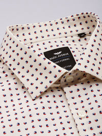 Park Avenue Pure Cotton Slim Fit Geometric Printed Formal Shirt