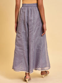 W Women Checked Ethnic Palazzos