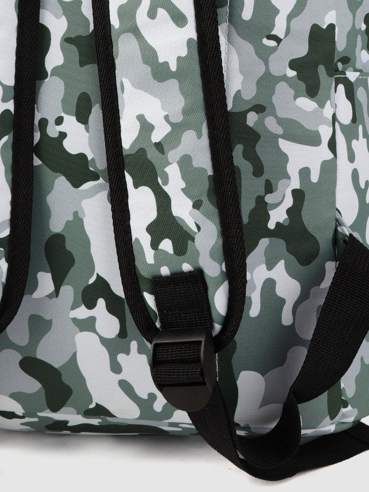 Lino Perros Women Olive Green & White Camouflage Print Laptop Backpack