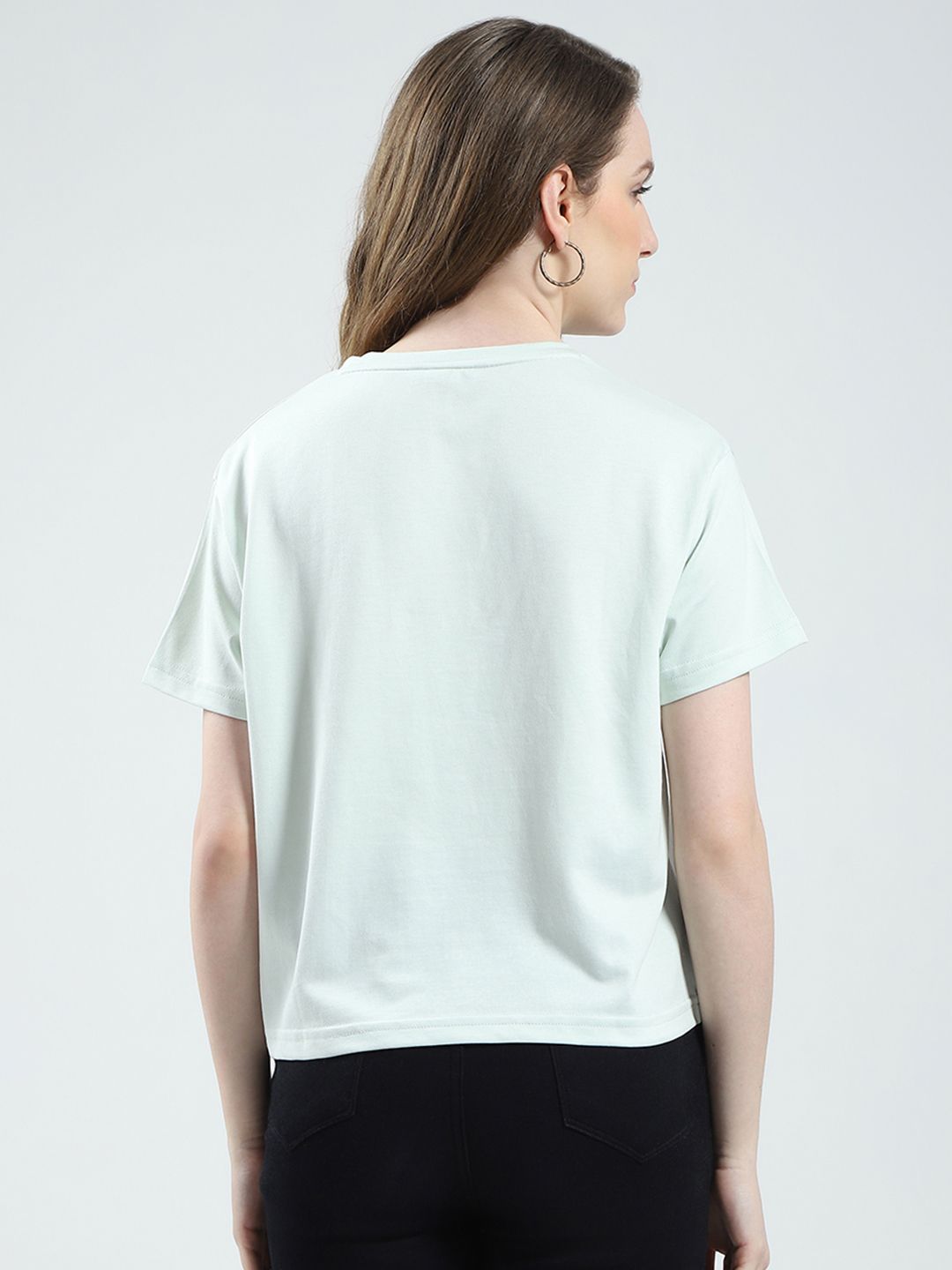 Monte Carlo Printed Drop-Shoulder Sleeves Relaxed Fit T-shirt