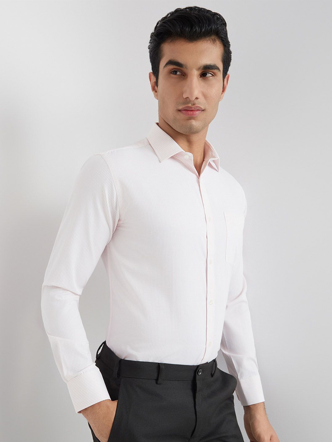 Park Avenue Slim Fit Striped Formal Shirt