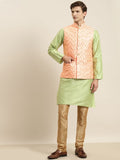 SOJANYA Kurta Belang Hijau Lelaki dengan Jaket Churidar & Nehru