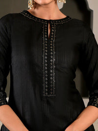 W Solid Silk Kurta With Straight Pant