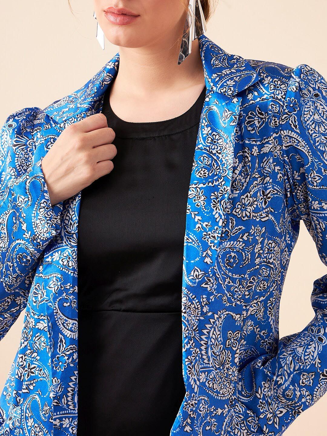 Antheaa Bodycon Dress With Ethnic Motifs Printed Jacket