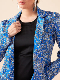 Antheaa Bodycon Dress With Ethnic Motifs Printed Jacket