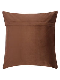 HOSTA HOMES Brown & Gold Set of 2 Floral Velvet Square Cushion Covers