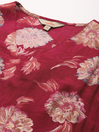 Anouk Floral Printed Straight Kurta