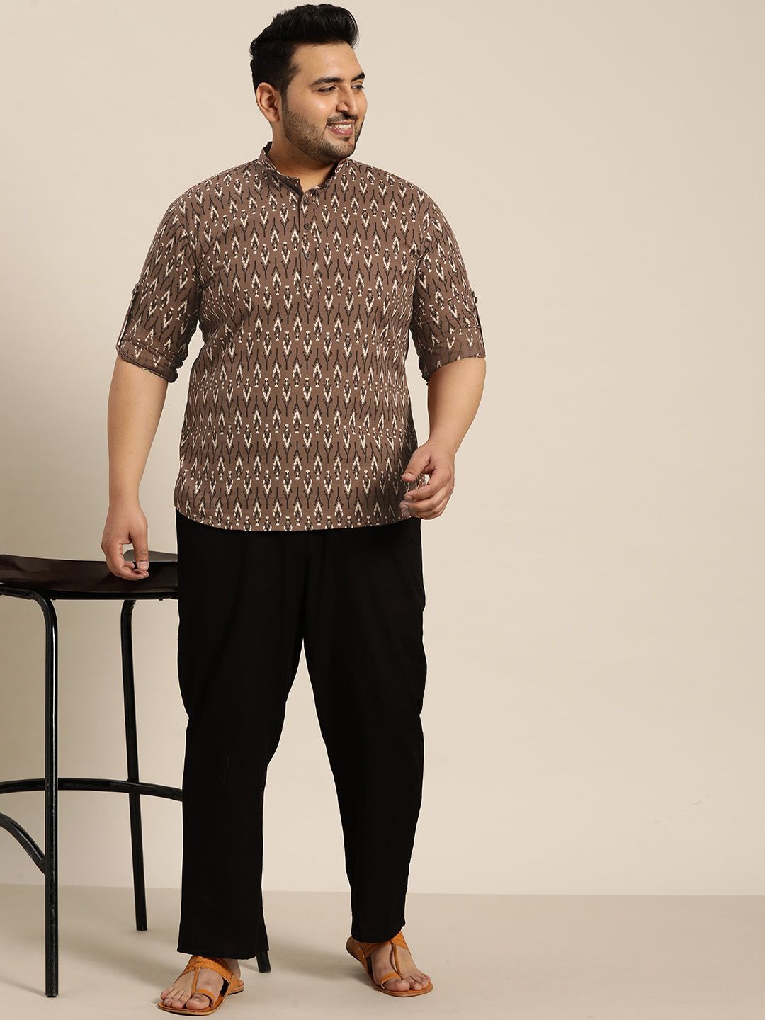 SOJANYA PLUS Geometric Printed Cotton Kurta