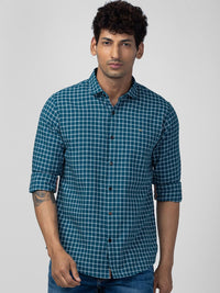 SPYKAR Men Slim Fit Checked Casual Cotton Shirt