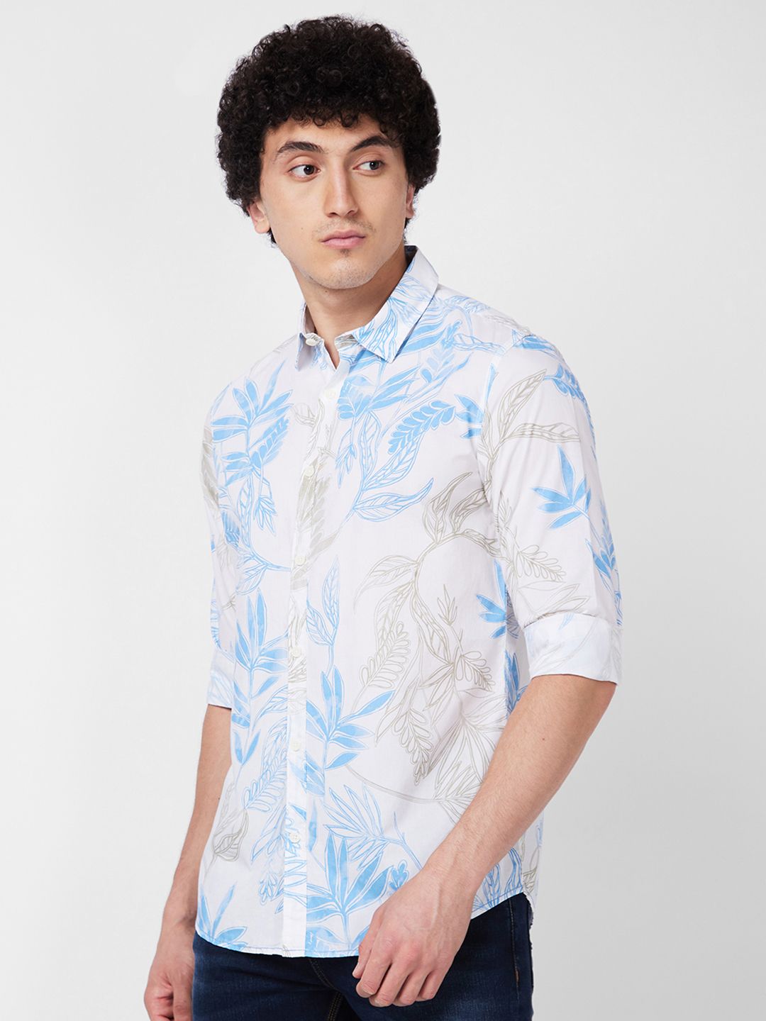SPYKAR Floral Printed Cotton Casual Shirt