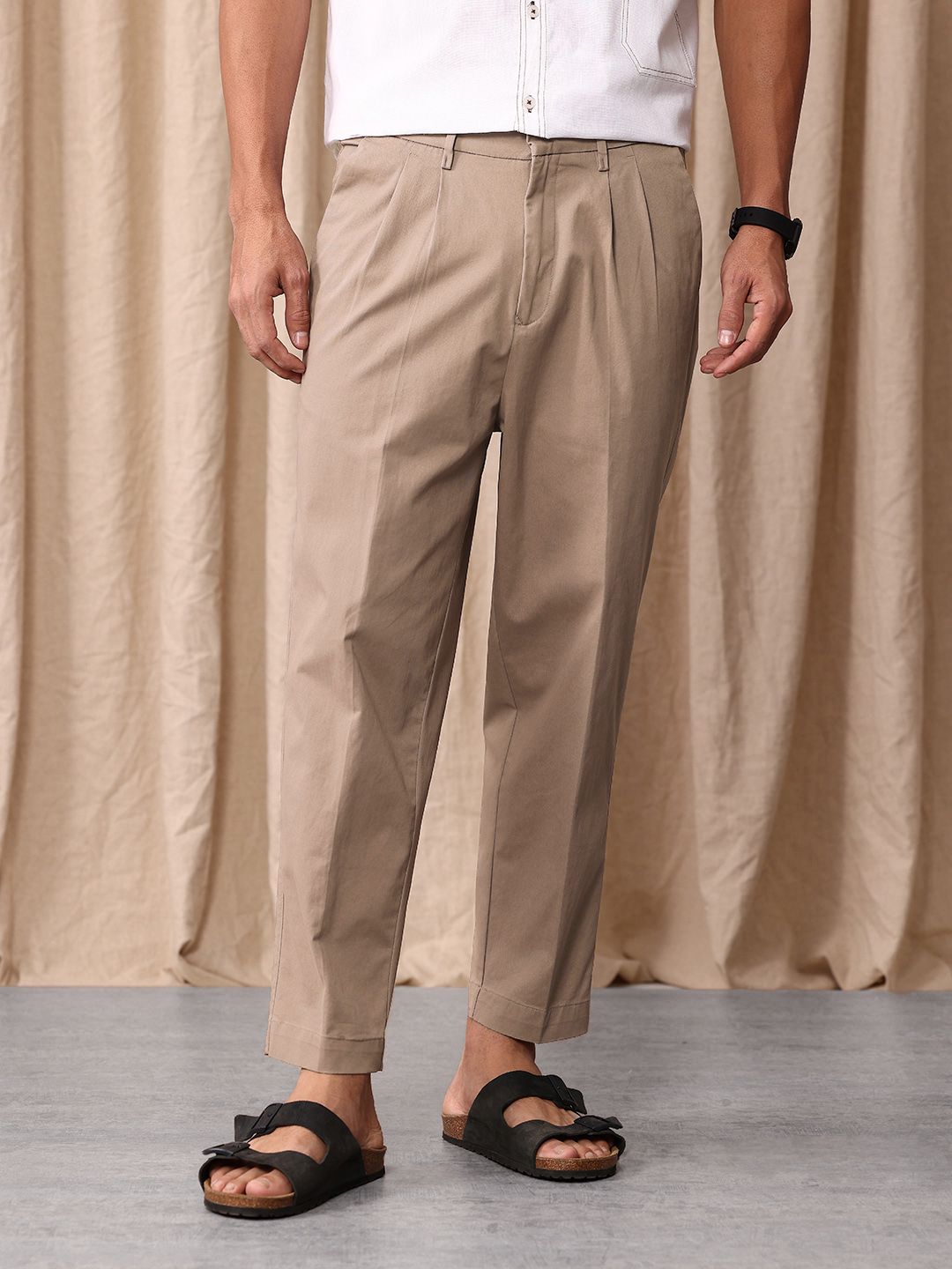 Mr Bowerbird Men Oversized Elephant Ankle Pleated Trousers