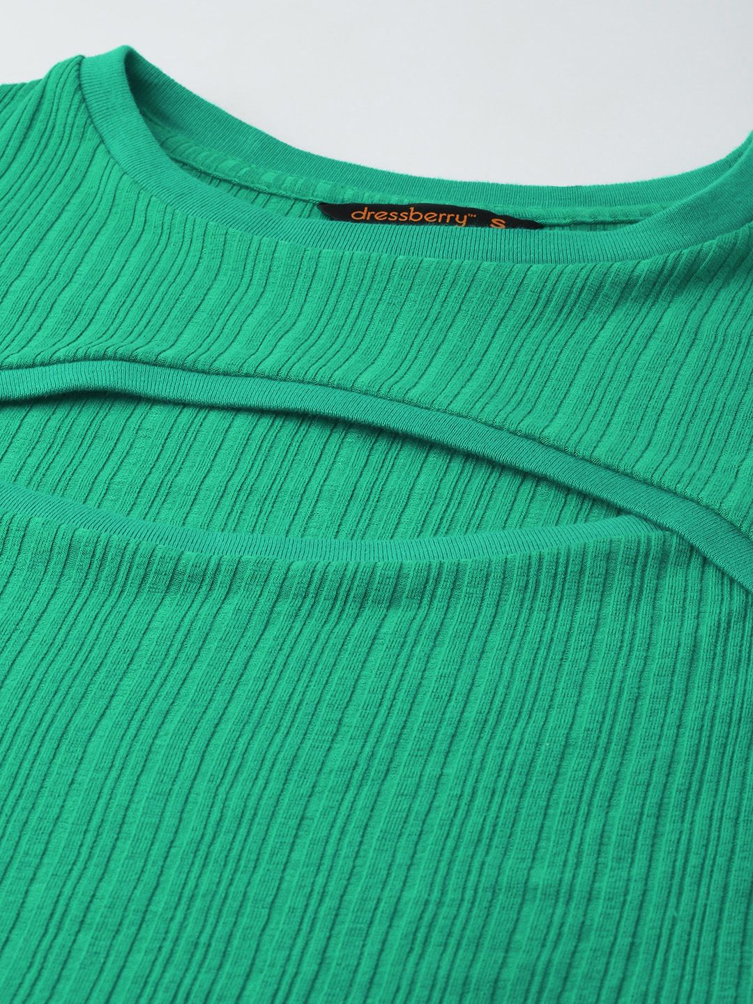 DressBerry Ecstatic Emerald Cut-out Bodycon Dress