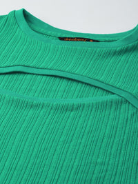 DressBerry Ecstatic Emerald Cut-out Bodycon Dress