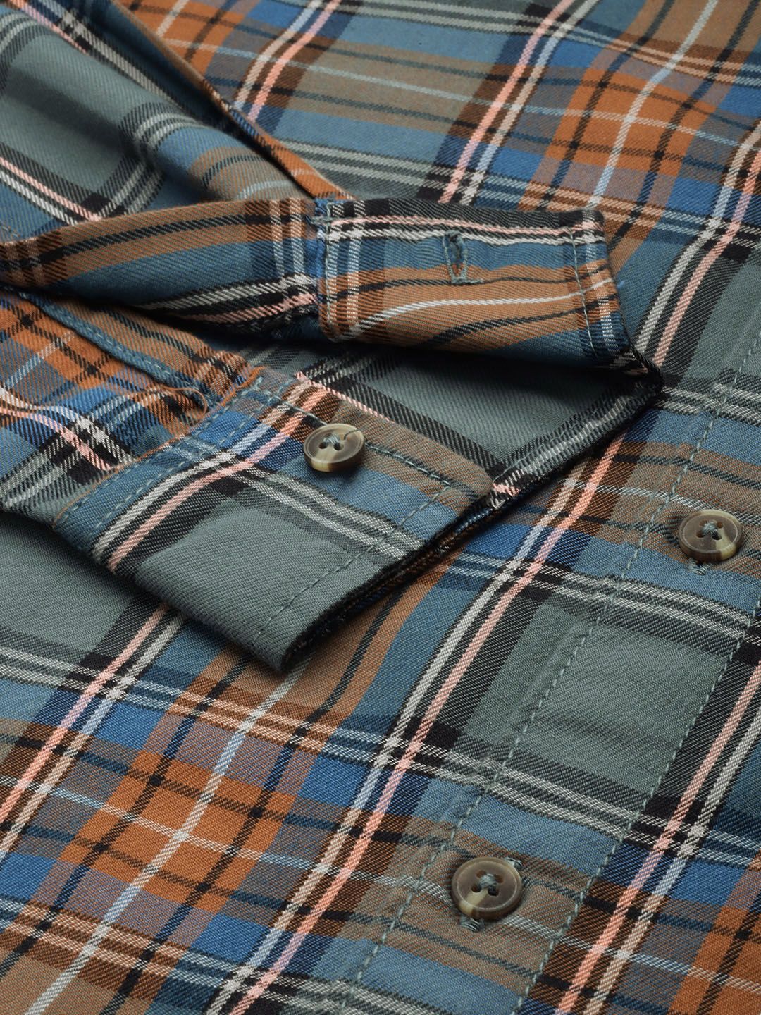 The Indian Garage Co Men Checked Casual Shirt