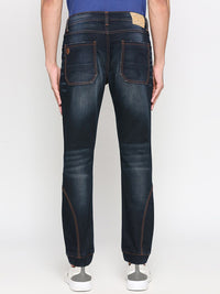 Being Human Men Mid-Rise Heavy Fade Dark Shade Clean Look Joggers