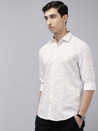 Park Avenue Pure Cotton Slim Fit Abstract Printed Casual Shirt