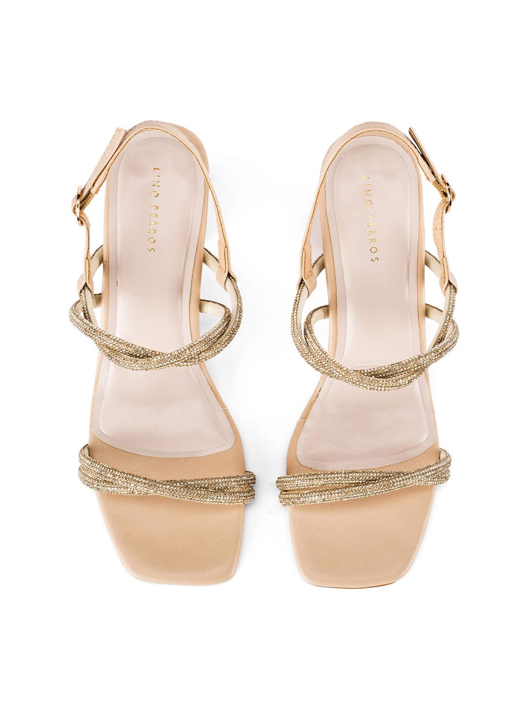 Lino Perros Women Embellished Open Toe Block Sandals