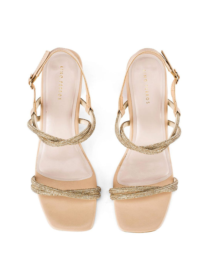 Lino Perros Women Embellished Open Toe Block Sandals