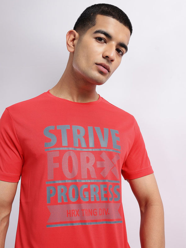 HRX by Hrithik Roshan Typography Printed Rapid-Dry Training T-shirt