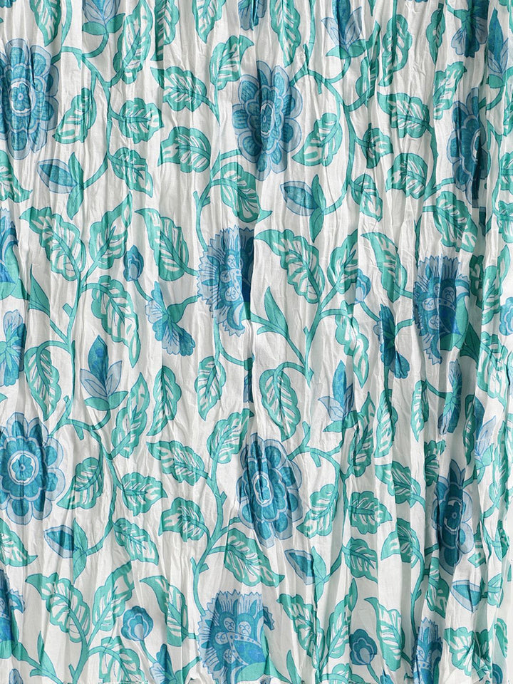 Anouk Floral Embroidered Regular Pure Cotton Kurta with Trousers & With Dupatta