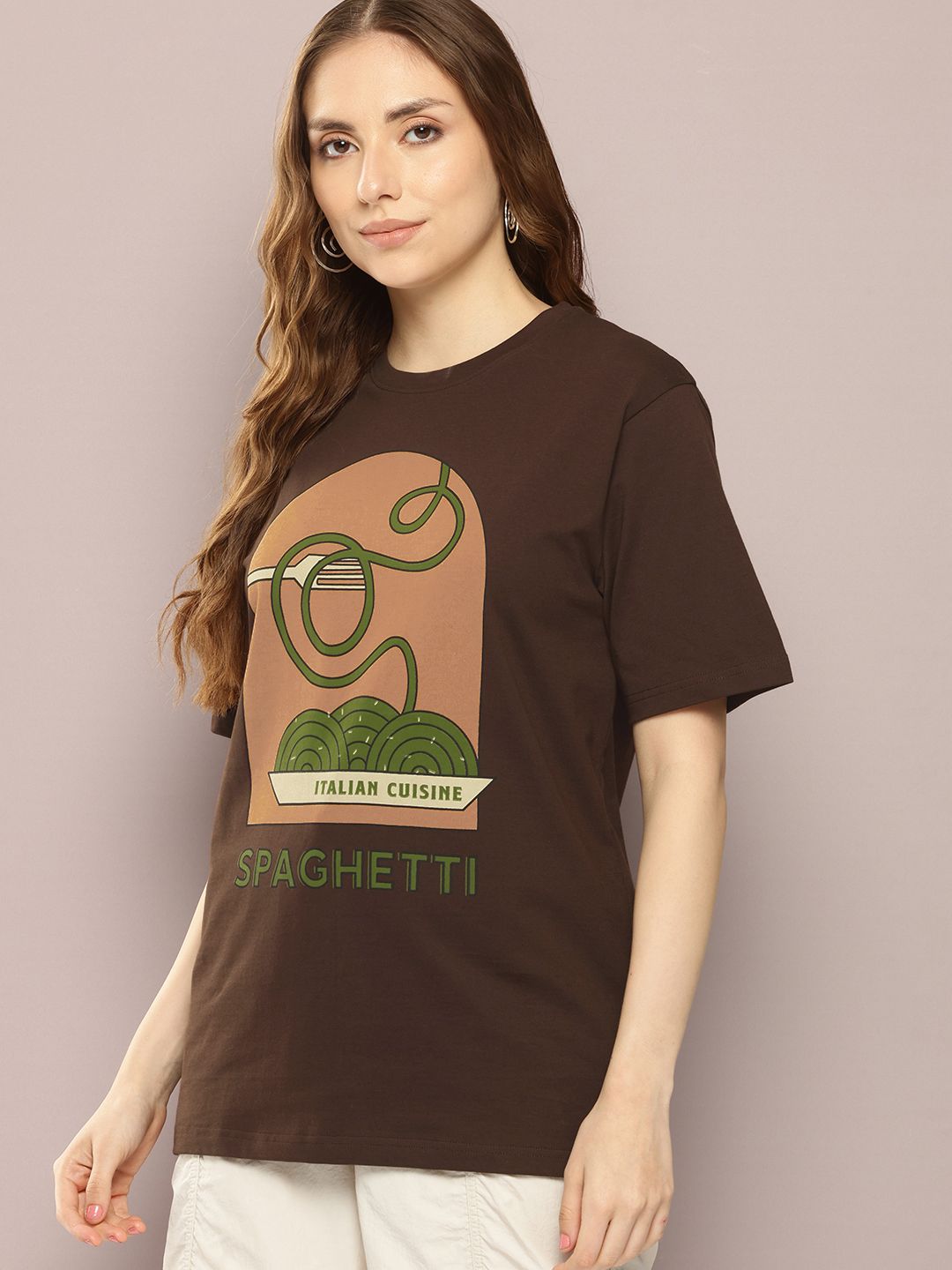 Dillinger Women Graphic Printed Oversized T Shirt