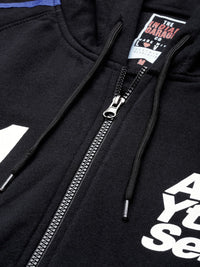 The Indian Garage Co Men Black Hooded Sweatshirt