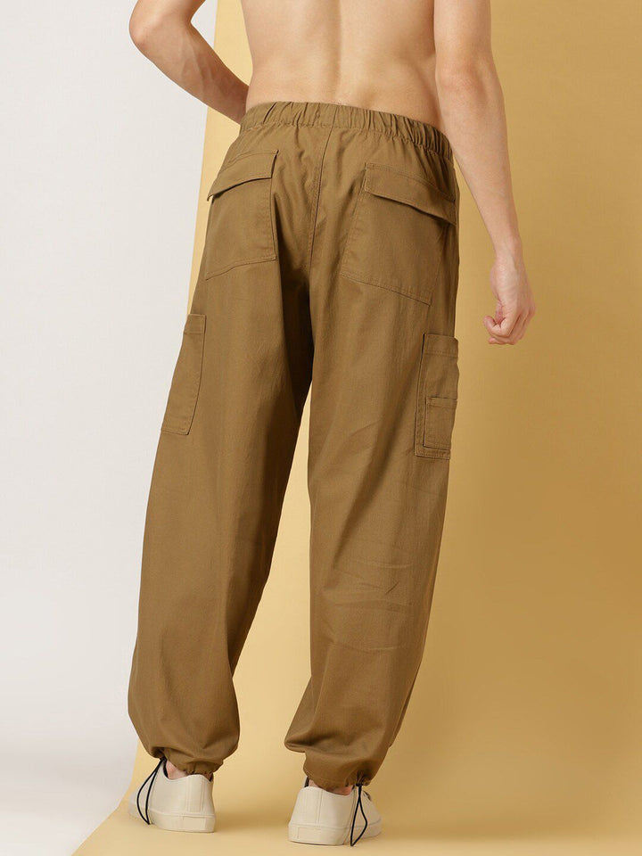 Thomas Scott Men Cricket Club Collection Parachute Loose Fit Mid Rise Pure Cotton Cargo-Style Trousers