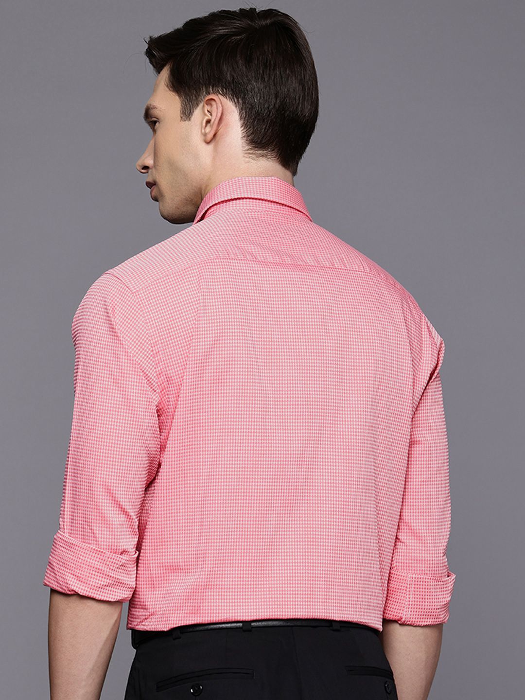 Raymond Pure Cotton Self Design Slim Fit Formal Shirt