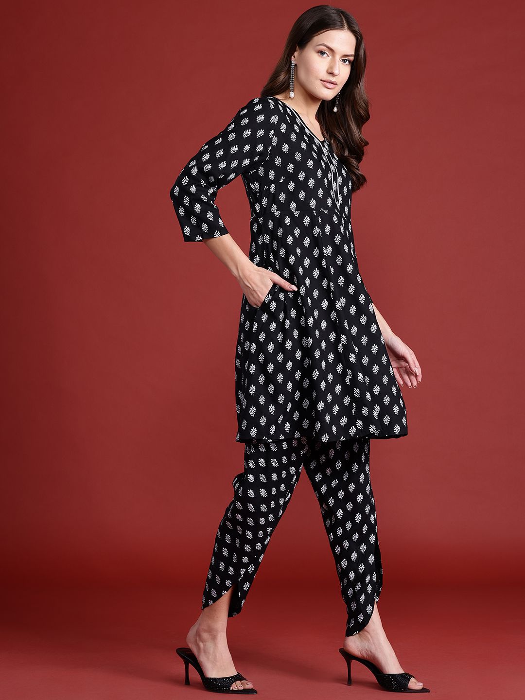 all about you Women Ethnic Motifs Print Kurta with Harem Pants