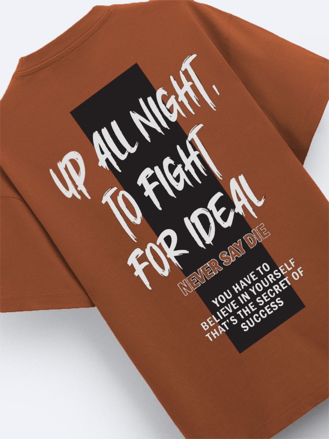 ADRO Lelaki Graphic Printed Drop-Shoulder Sleeves Cotton Oversized T-shirt