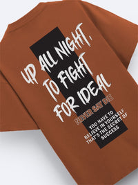 ADRO Lelaki Graphic Printed Drop-Shoulder Sleeves Cotton Oversized T-shirt