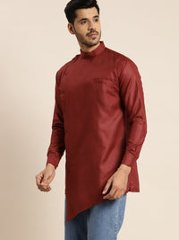 Anug by SOJANYA Men Maroon Solid Kurta
