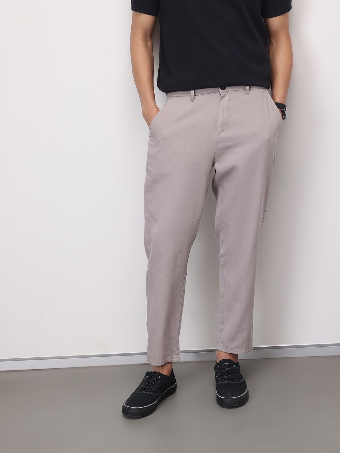 ether 365 Essentials Men Pure Cotton Regular Trousers