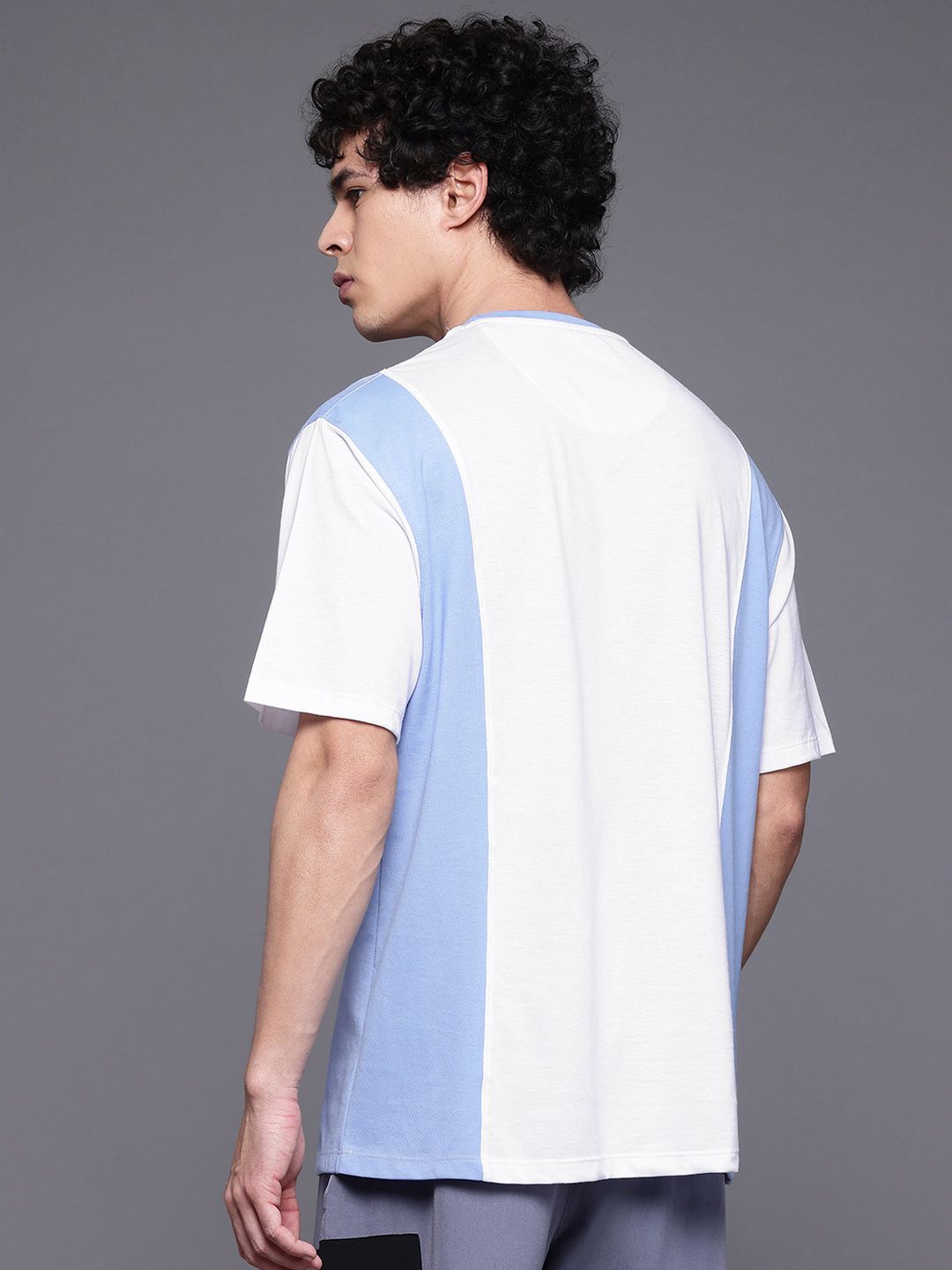 HRX by Hrithik Roshan Colourblocked & Brand Logo Print Lifestyle T-shirt