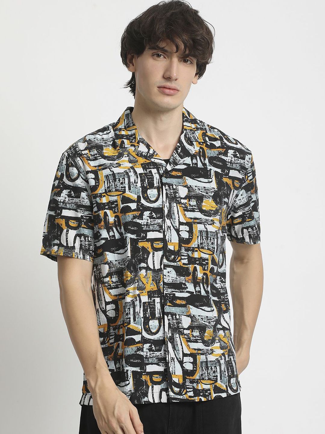 THE BEAR HOUSE Men Opaque Printed Casual Shirt