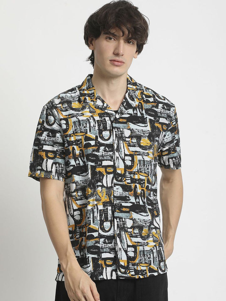 THE BEAR HOUSE Men Opaque Printed Casual Shirt