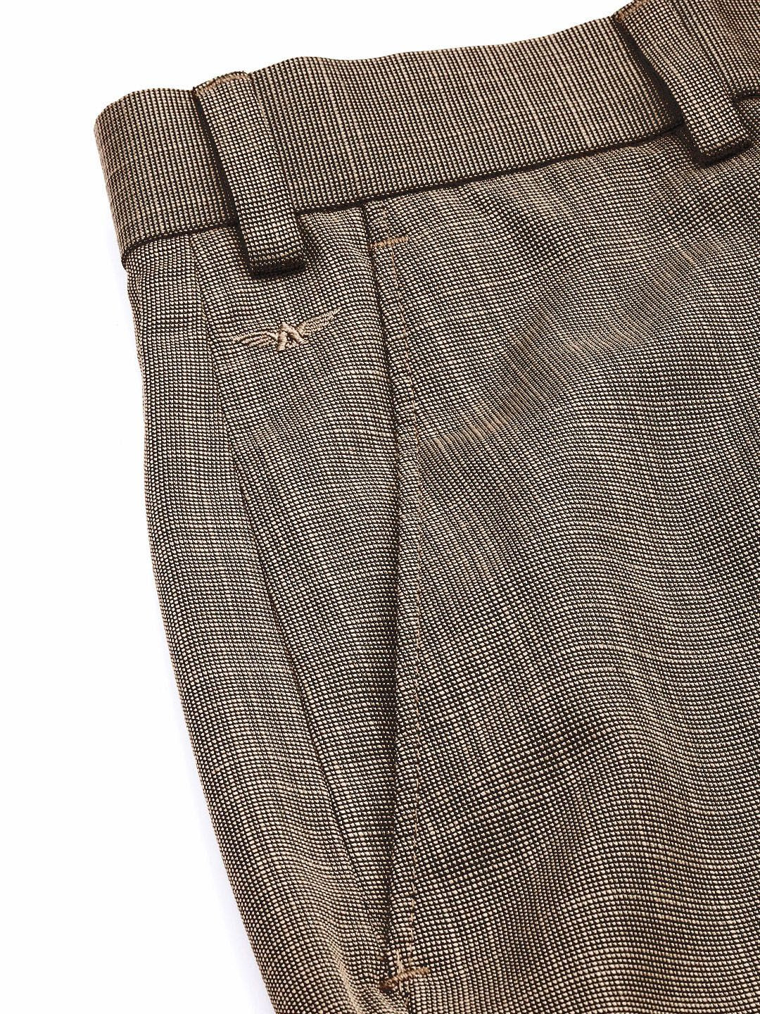 Park Avenue Men Checked Formal Trousers