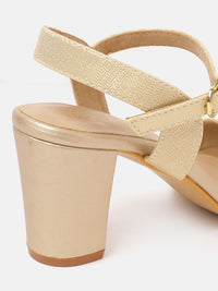 DressBerry Shimmery Block Heels
