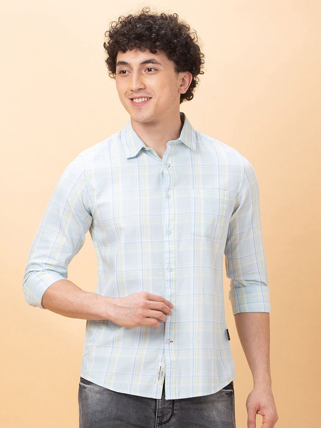 Being Human Men Slim Fit Opaque Checked Casual Shirt