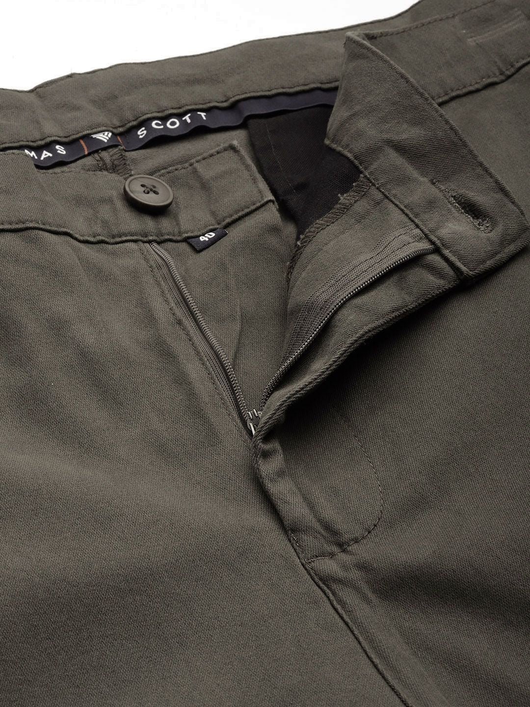 Thomas Scott Men Plus Size Smart Easy Wash Pure Cotton Chinos Trousers