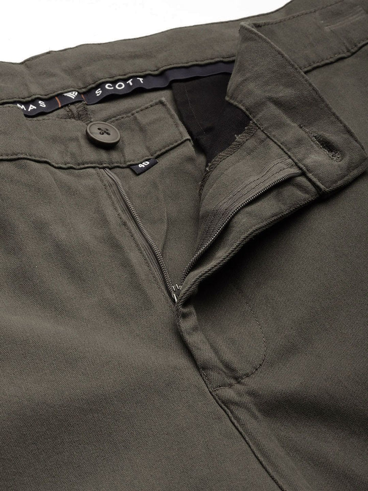Thomas Scott Men Plus Size Smart Easy Wash Pure Cotton Chinos Trousers