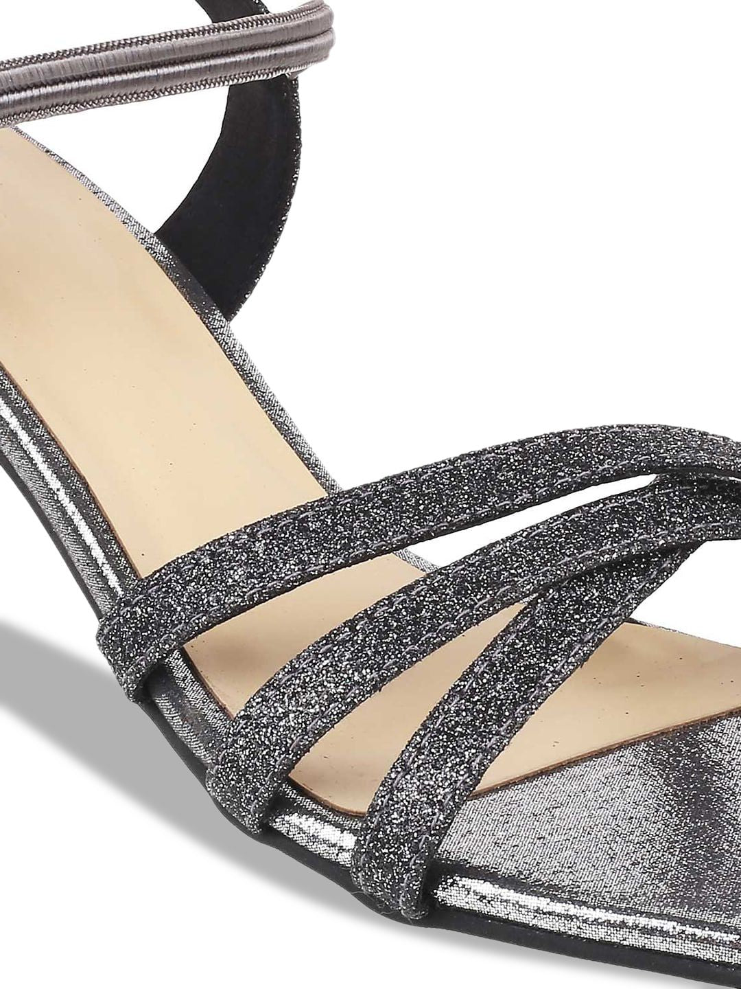 Metro Women Grey Embellished Sandals
