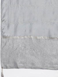 Libas Women Grey & Golden Kurta with Palazzos & Dupatta
