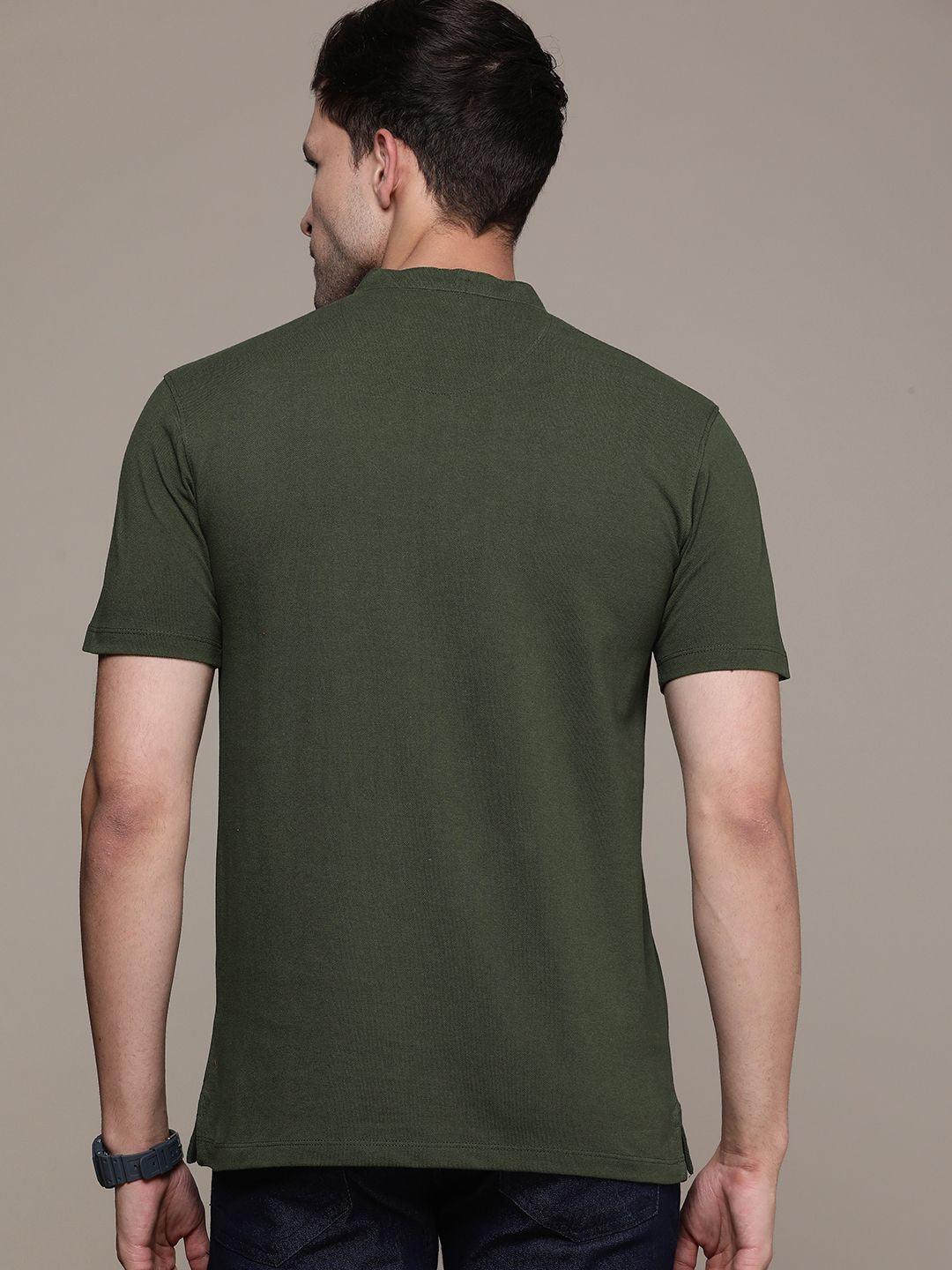 T-Shirt Kapas Polo Sambungan Perancis